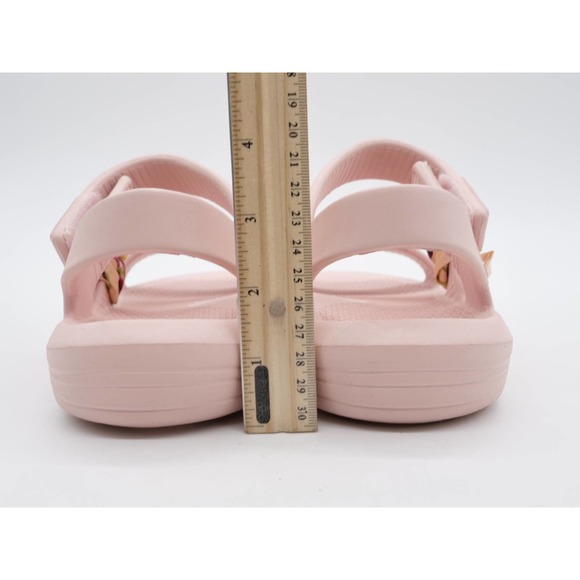 Essentials by Muk Luks Sandals Womens 7-8 Pink Slingback Hook & Loop Sporty - Picture 9 of 11